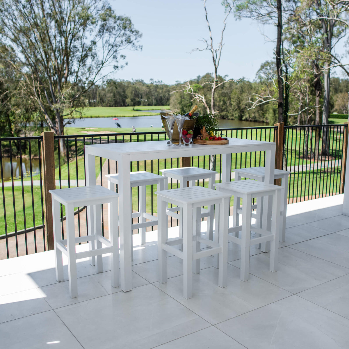 Kirra Aria - 7pce (150x65) - Outdoor Bar Set