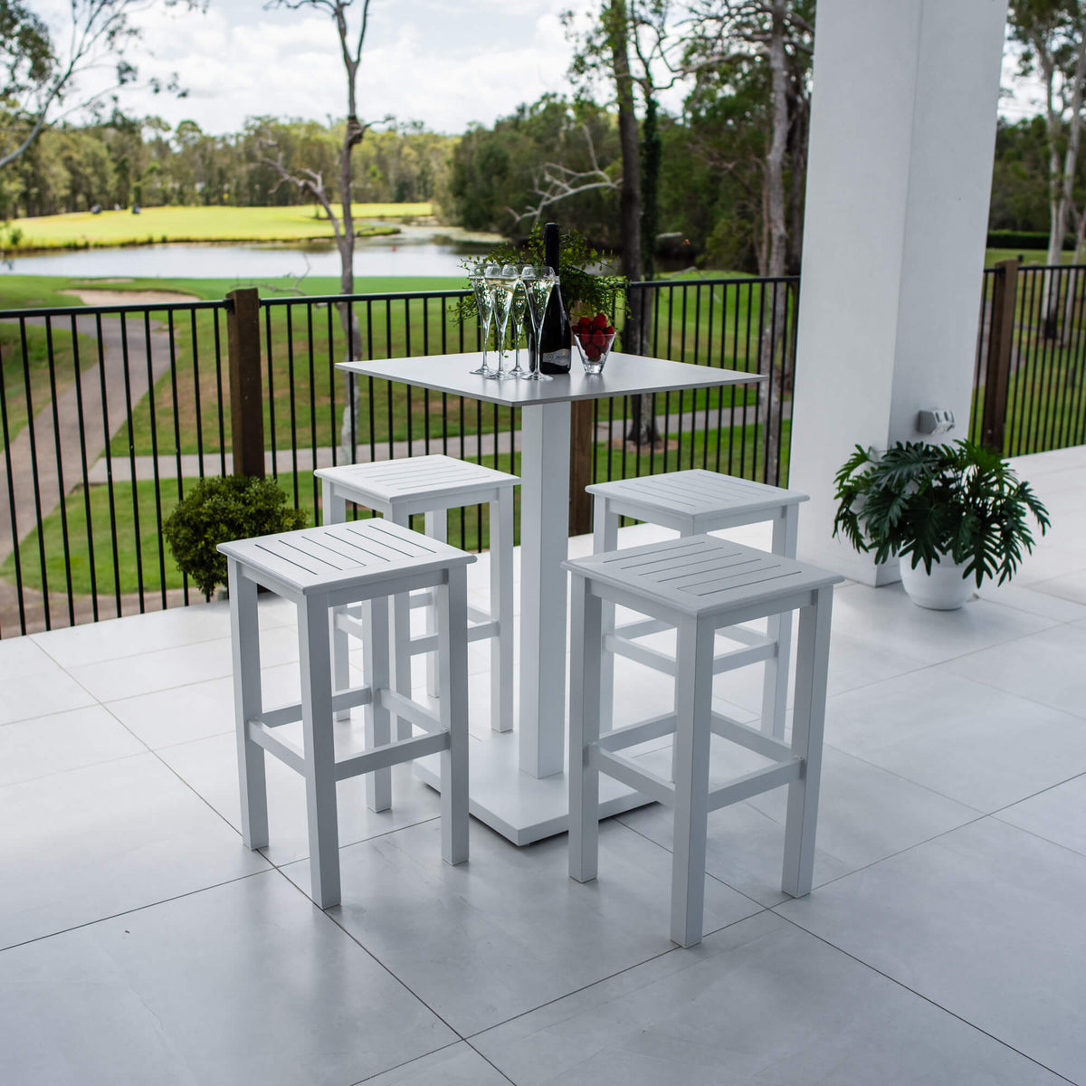 Kirra Lennox - 5pce (70x70) - Outdoor Bar Set