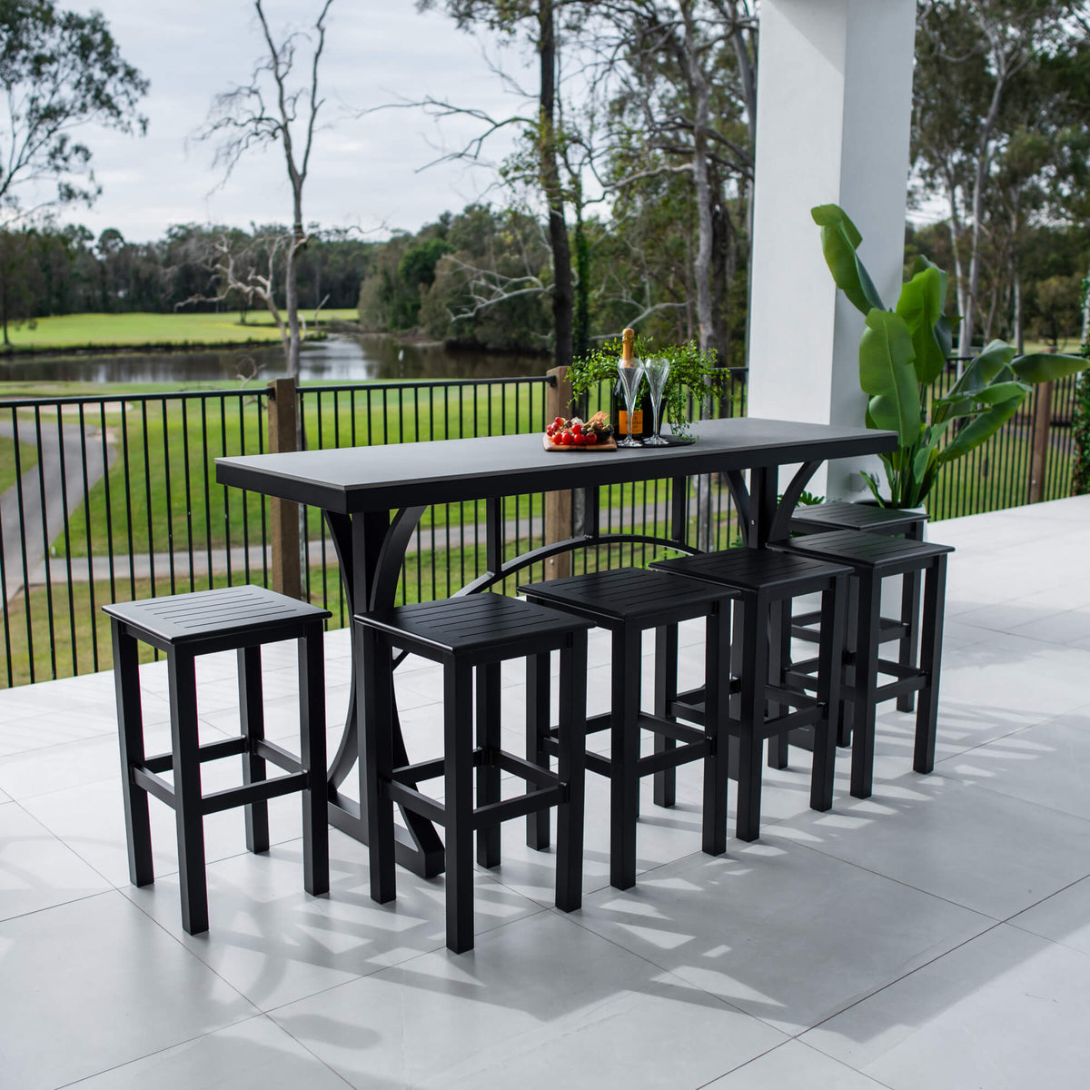 Kirra Malibu - 7pce (200x65) - Outdoor Bar Set