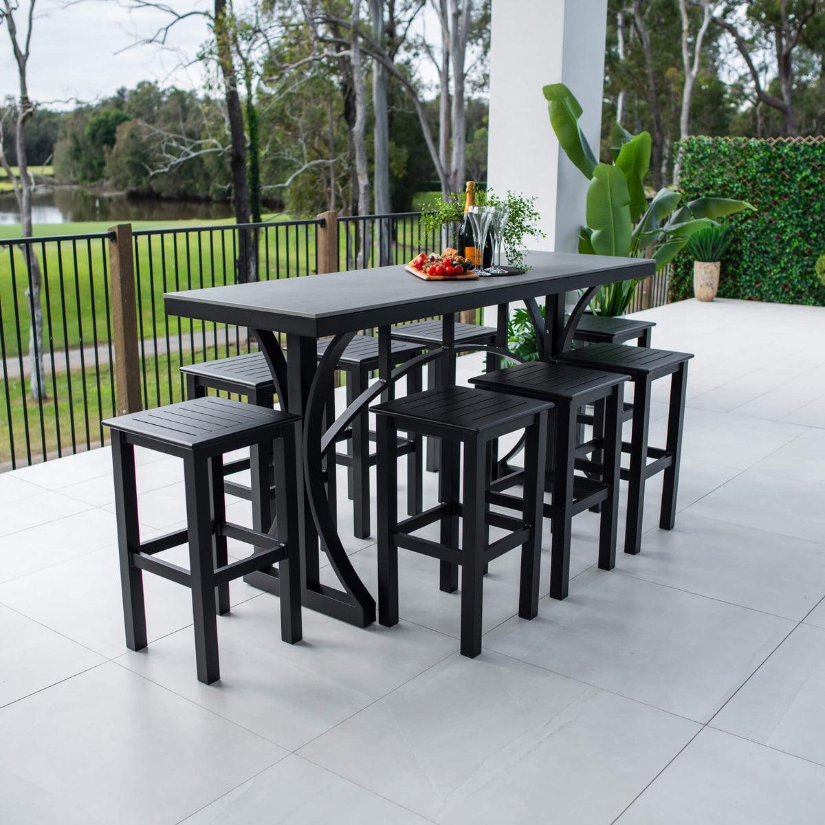 Kirra Malibu - 9pce (200x65) - Outdoor Bar Set