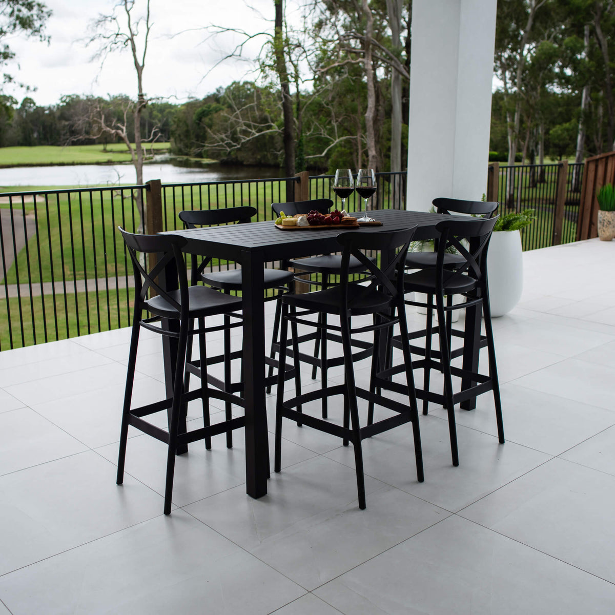Portsea 75 Aria - 7pce (150x65) - Outdoor Bar Set