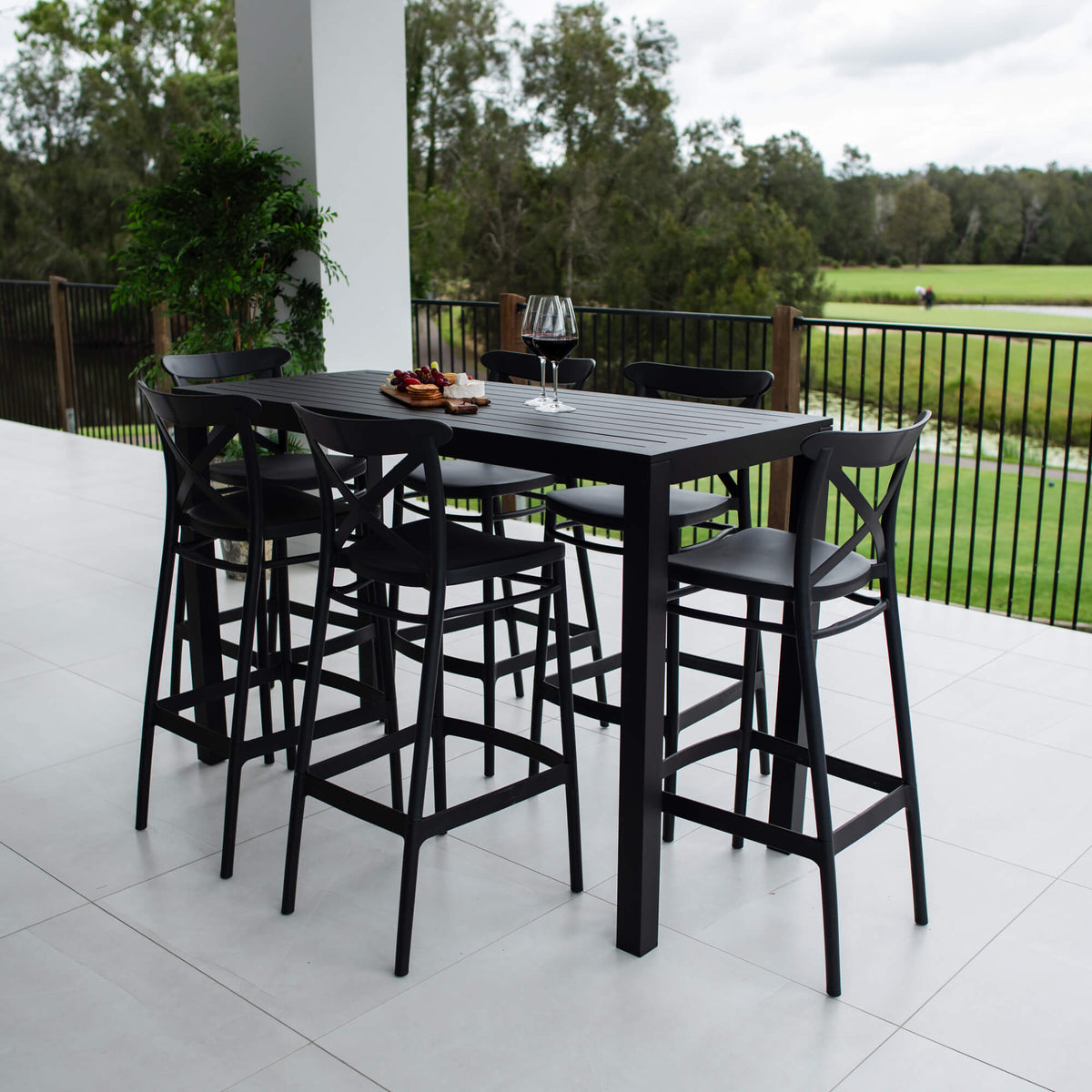 Portsea 75 Aria - 7pce (150x65) - Outdoor Bar Set