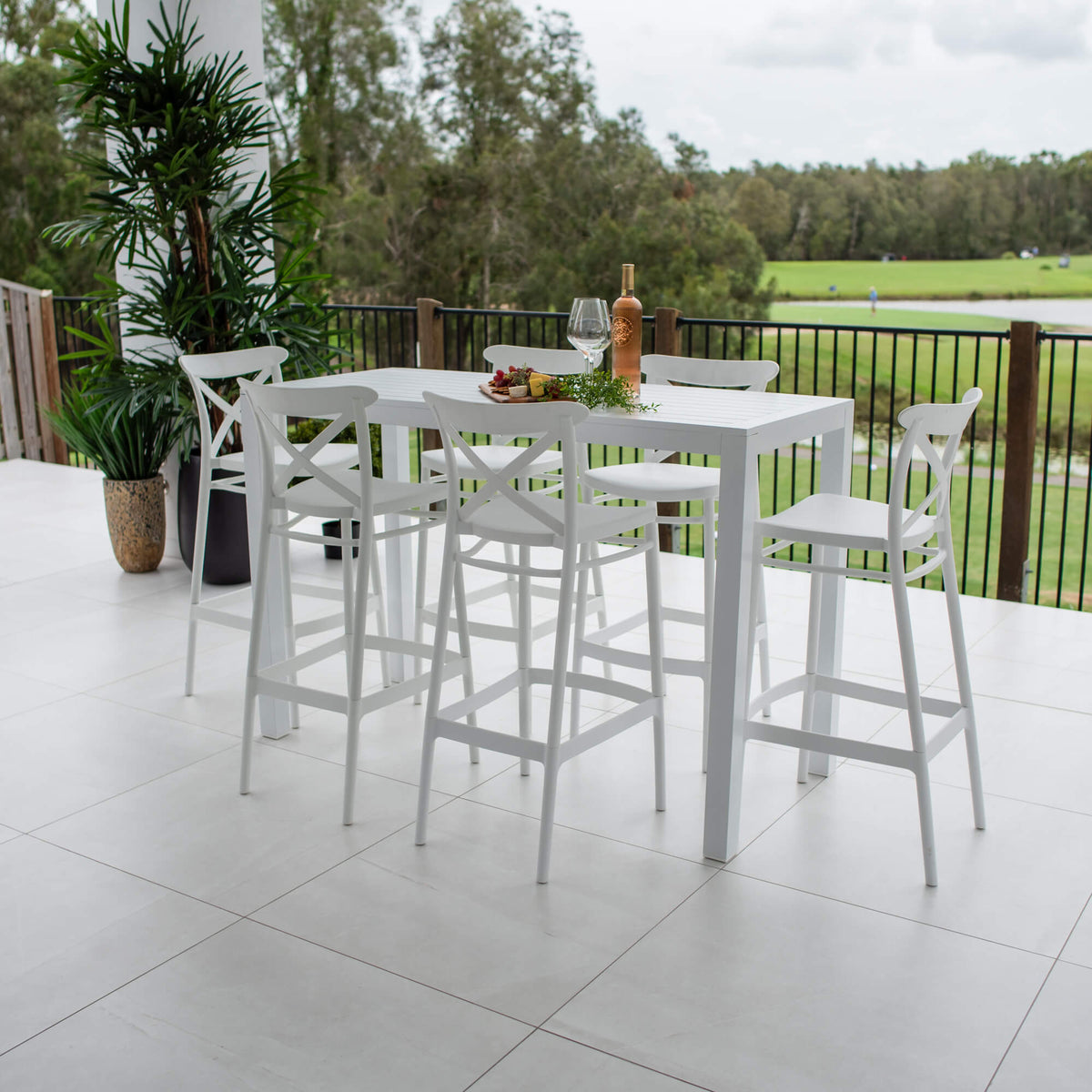 Portsea 75 Aria - 7pce (150x65) - Outdoor Bar Set