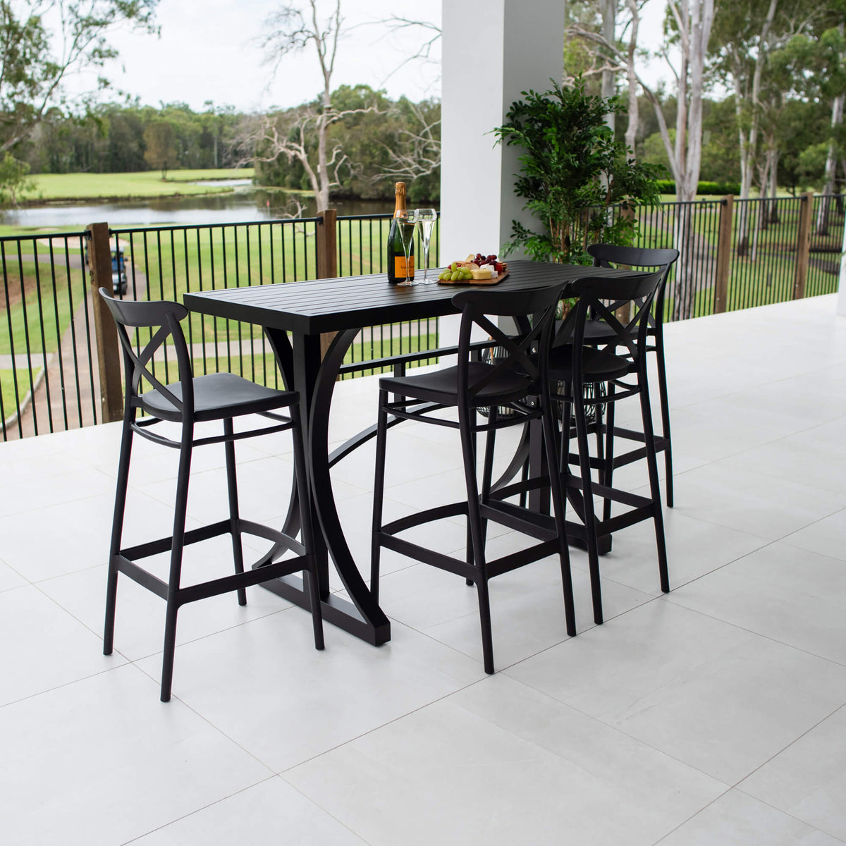 Portsea 75 Bergen - 5pce (150x65) - Outdoor Bar Set