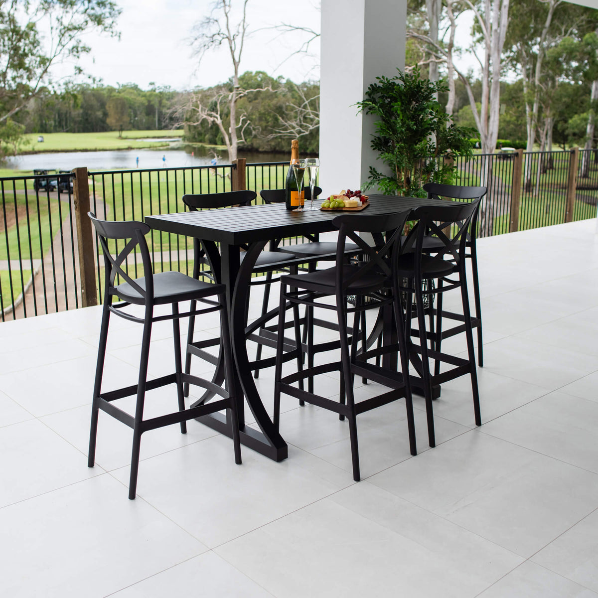 Portsea 75 Bergen - 7pce (150x65) - Outdoor Bar Set