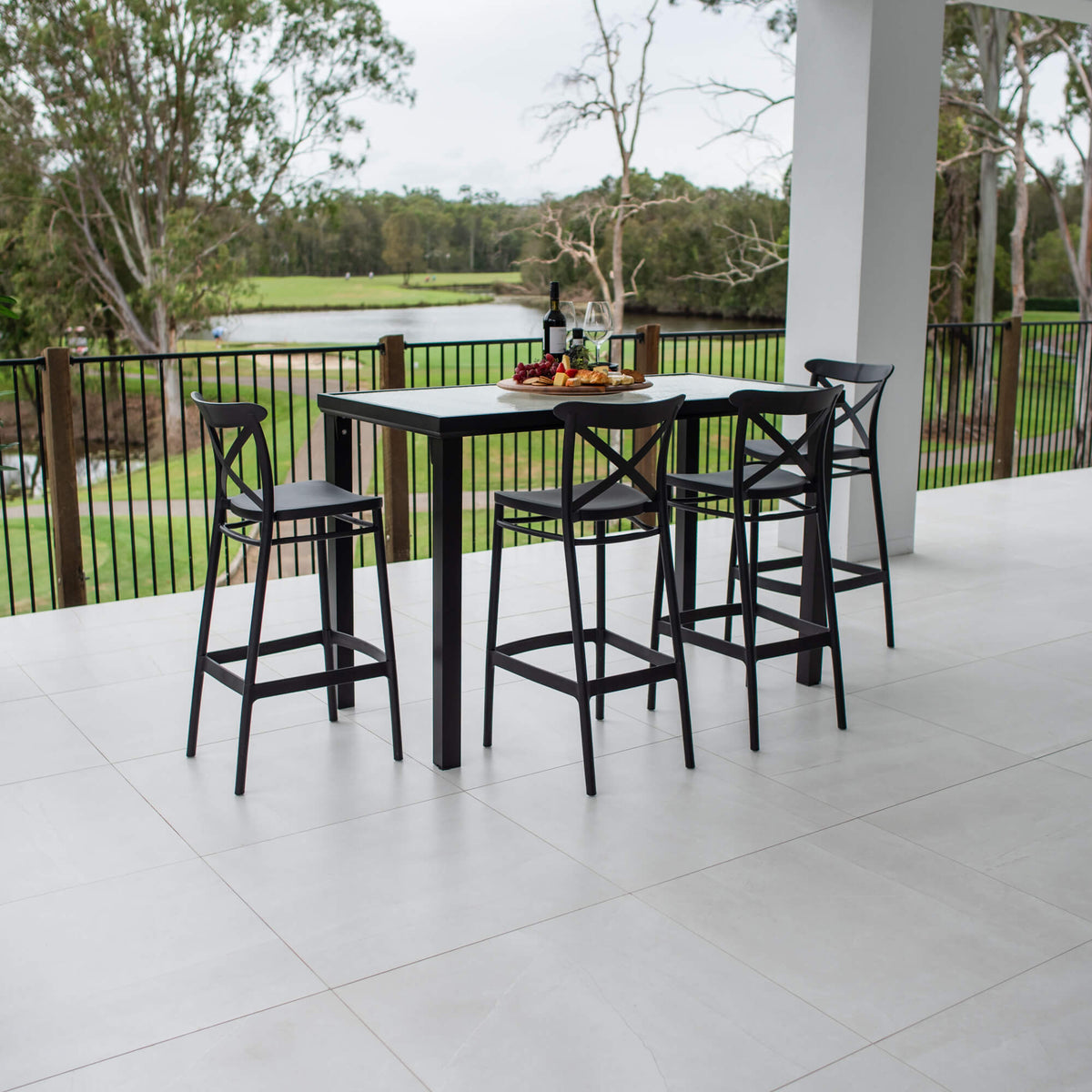 Portsea 75 Hudson - 5pce (150x80) - Outdoor Bar Set