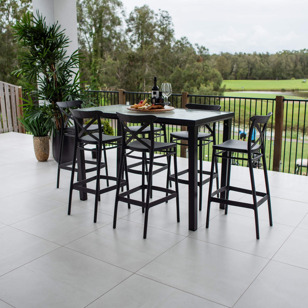 Portsea 75 Hudson - 7pce (150x80) - Outdoor Bar Set