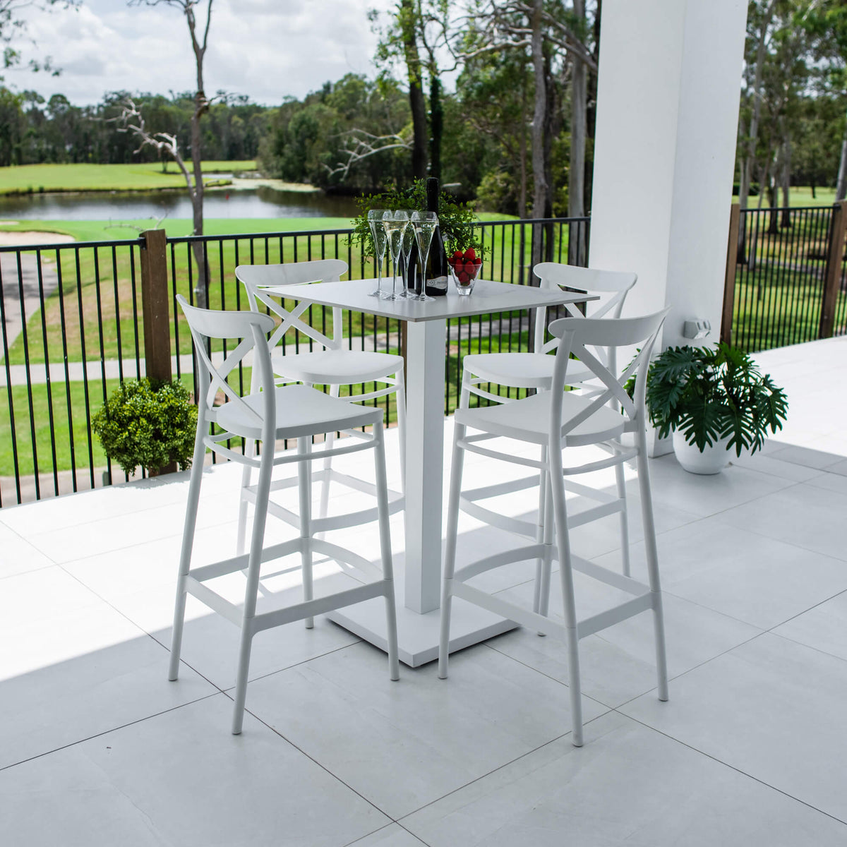 Portsea 75 Lennox - 5pce (70x70) - Outdoor Bar Set