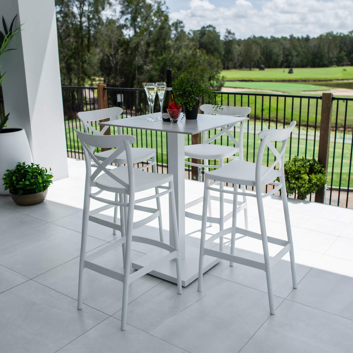 Portsea 75 Lennox - 5pce (70x70) - Outdoor Bar Set