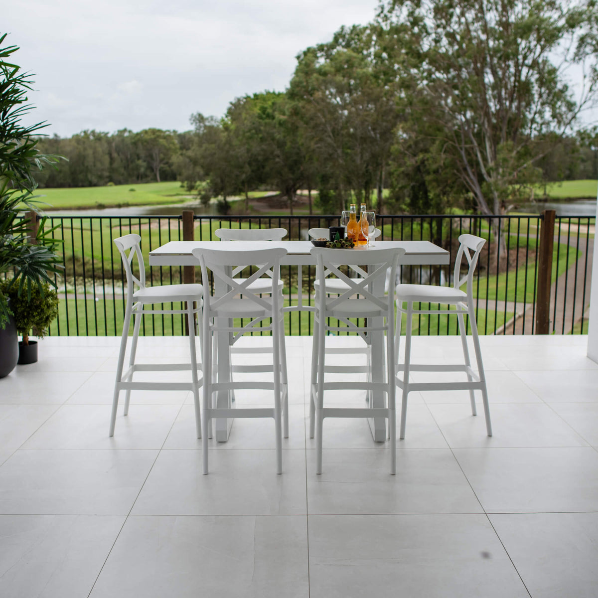 Portsea 75 Malibu - 7pce (150x65) - Outdoor Bar Set