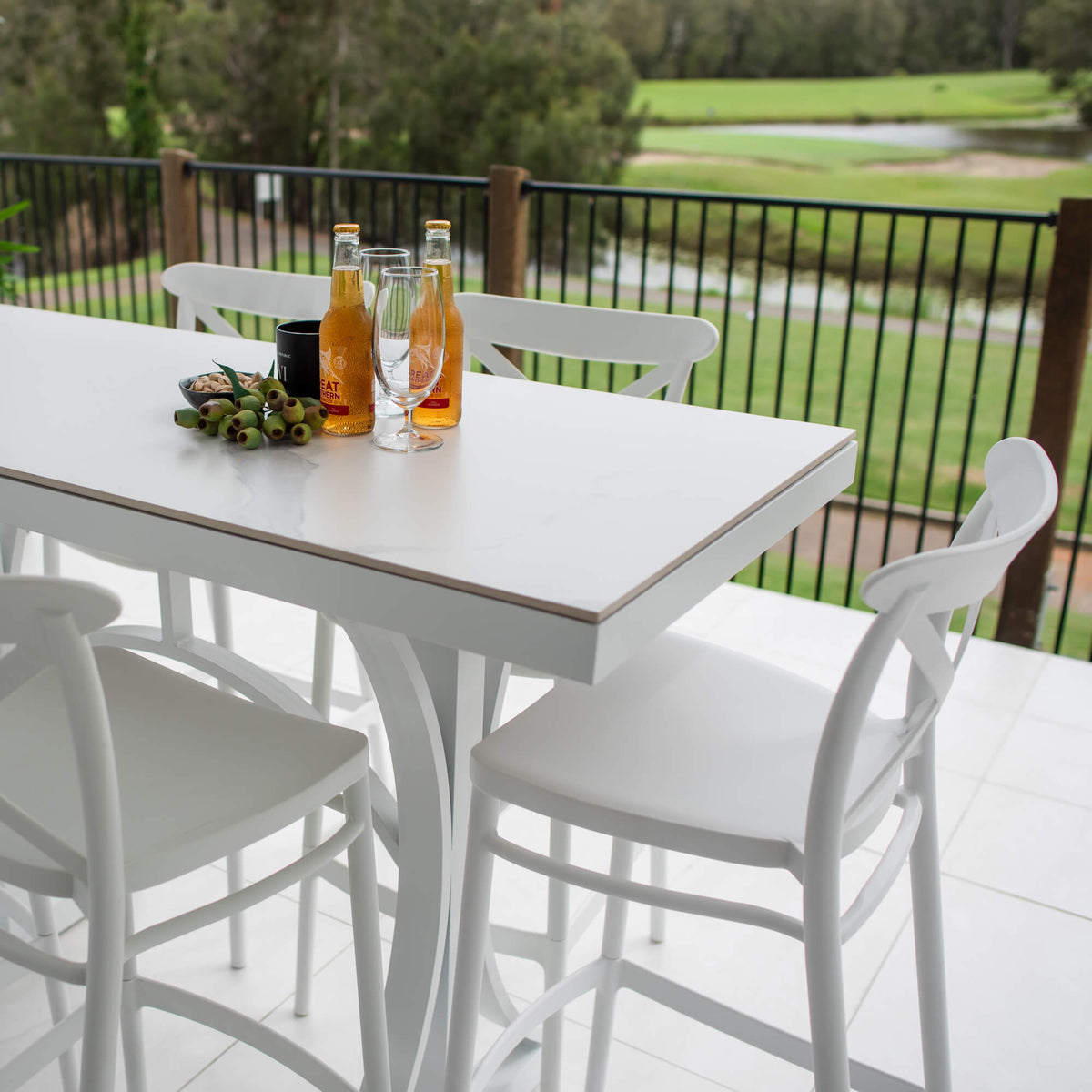 Portsea 75 Malibu - 7pce (150x65) - Outdoor Bar Set