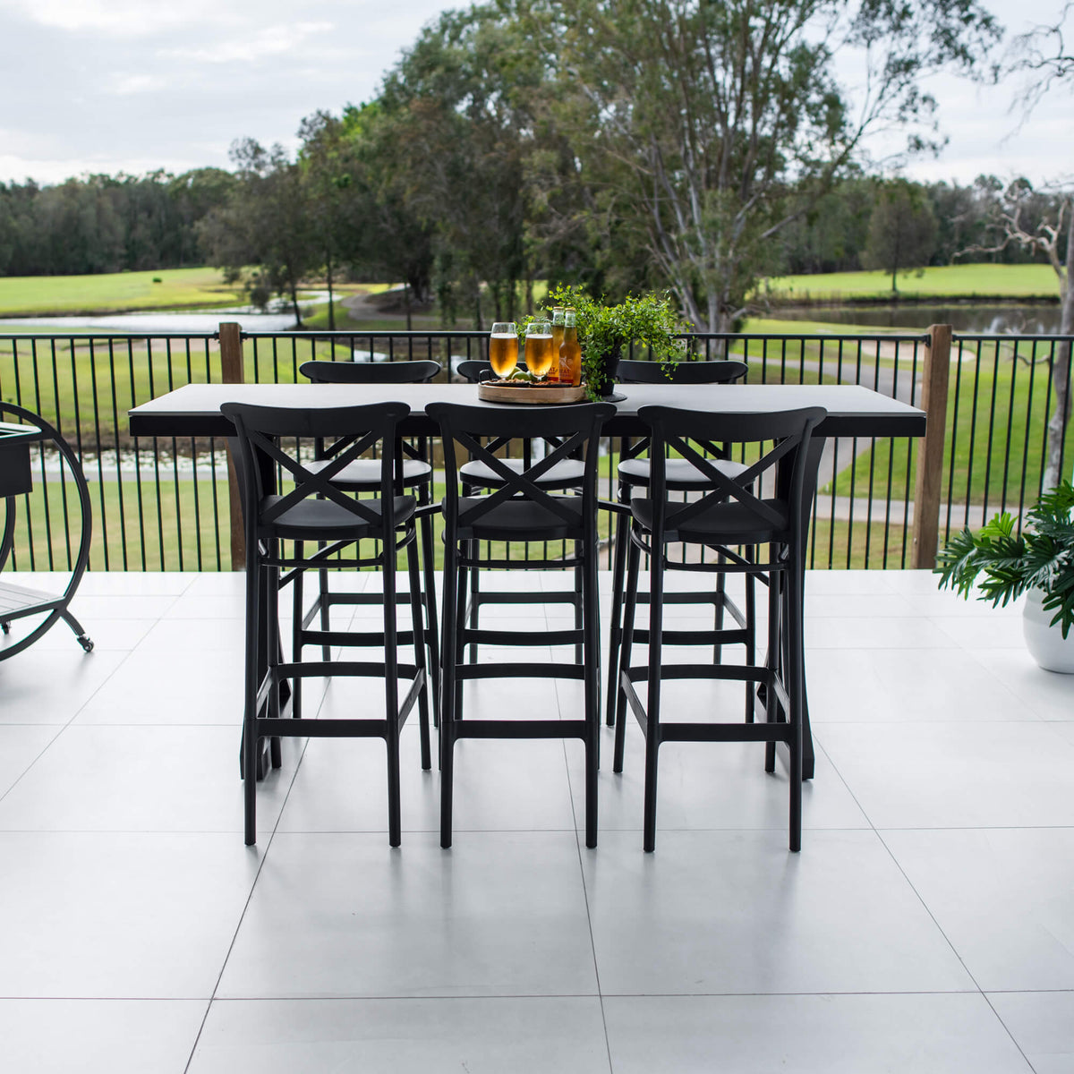 Portsea 75 Malibu - 7pce (200x65) - Outdoor Bar Set