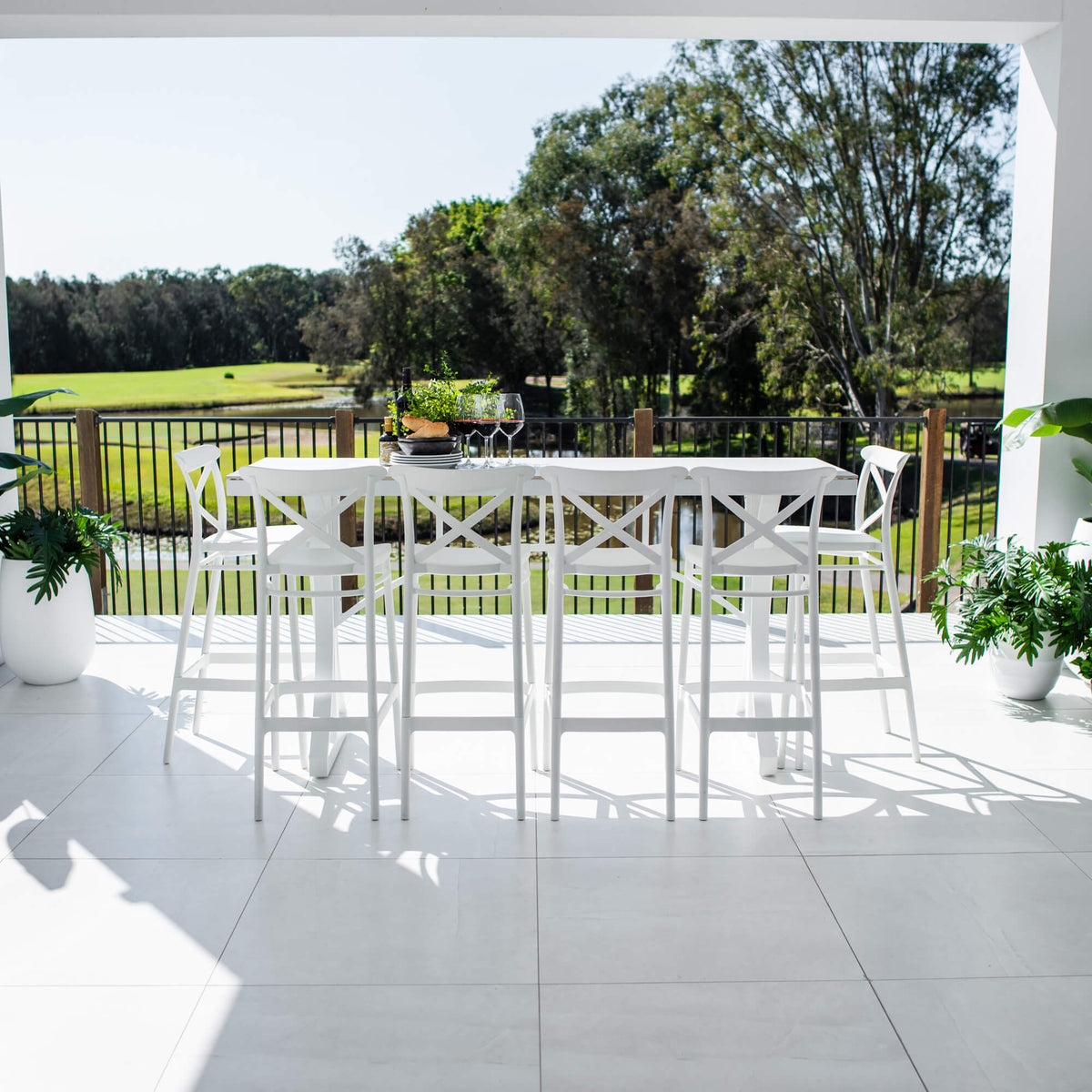 Portsea 75 Malibu - 7pce (200x65) - Outdoor Bar Set