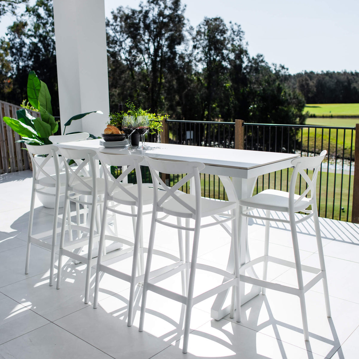 Portsea 75 Malibu - 7pce (200x65) - Outdoor Bar Set