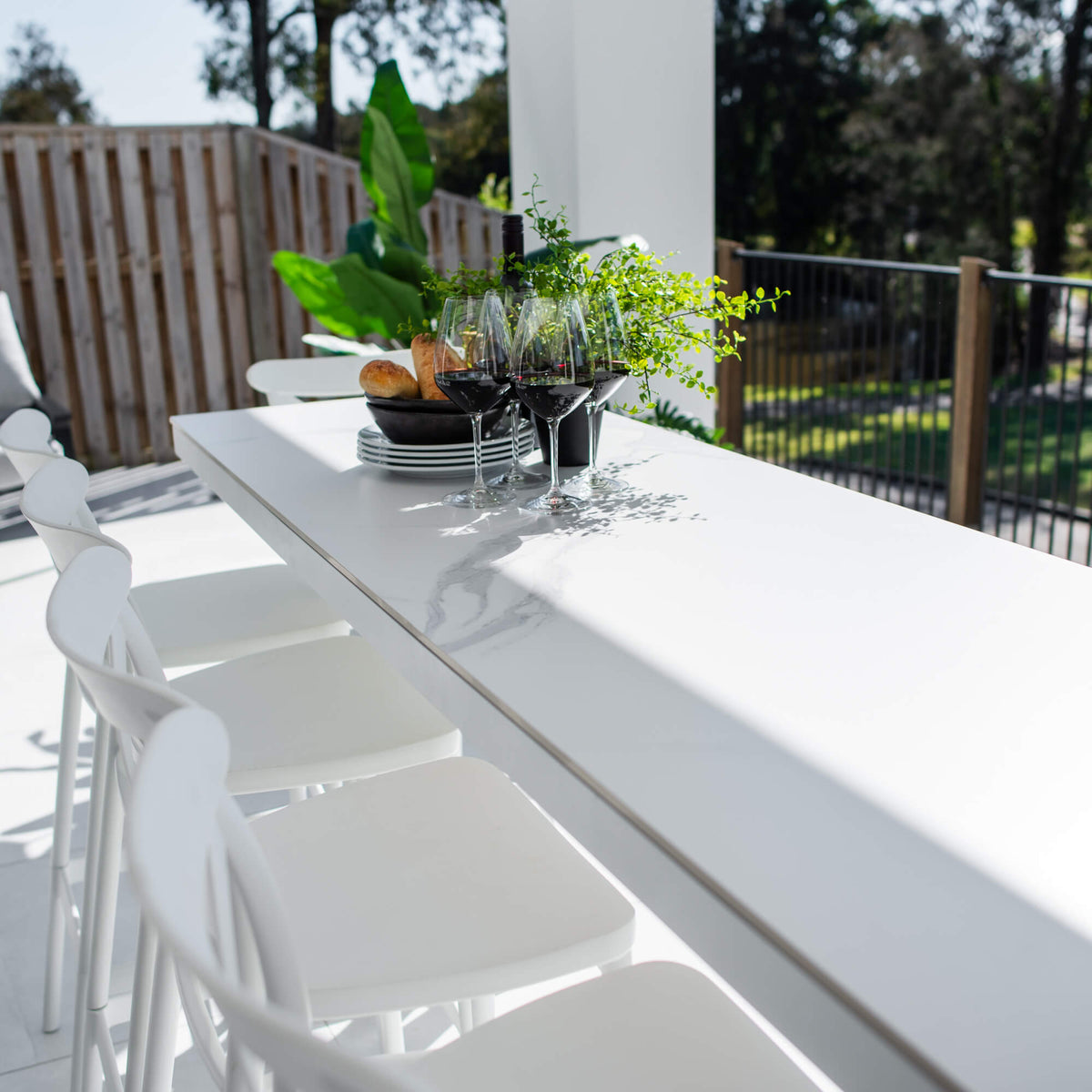Portsea 75 Malibu - 7pce (200x65) - Outdoor Bar Set