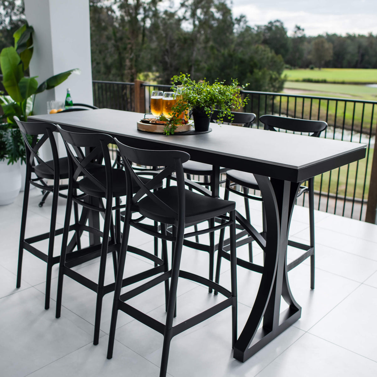 Portsea 75 Malibu - 7pce (200x65) - Outdoor Bar Set