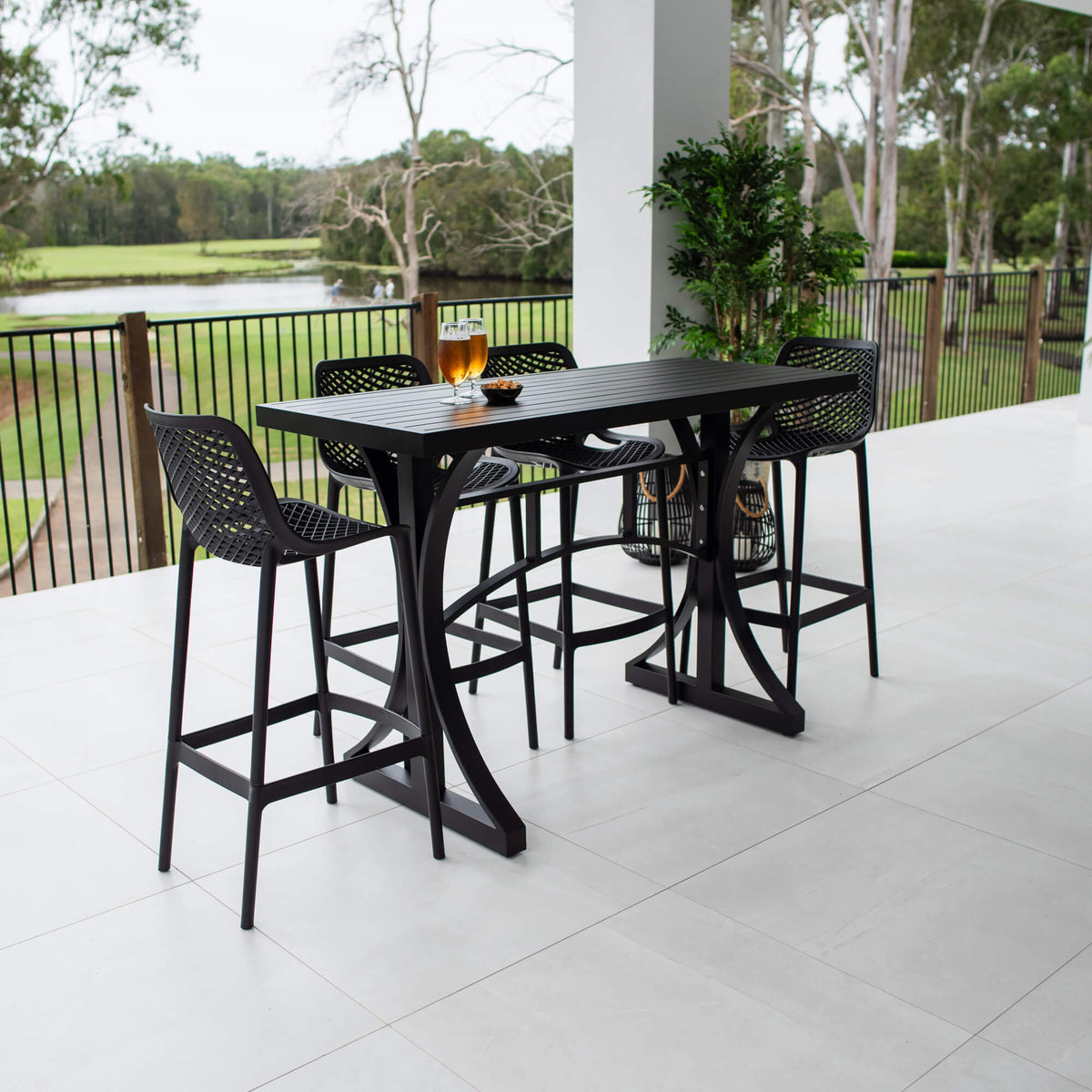 Roma 75 Bergen - 5pce (150x65) - Outdoor Bar Set