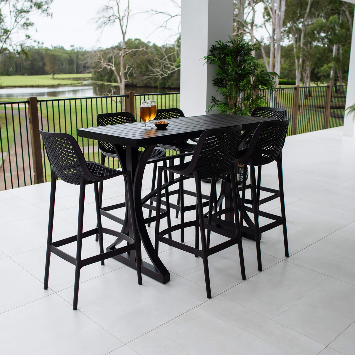 Roma 75 Bergen - 7pce (150x65) - Outdoor Bar Set