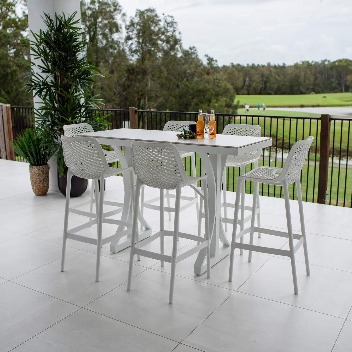 Roma 75 Malibu - 7pce (150x65) - Outdoor Bar Set