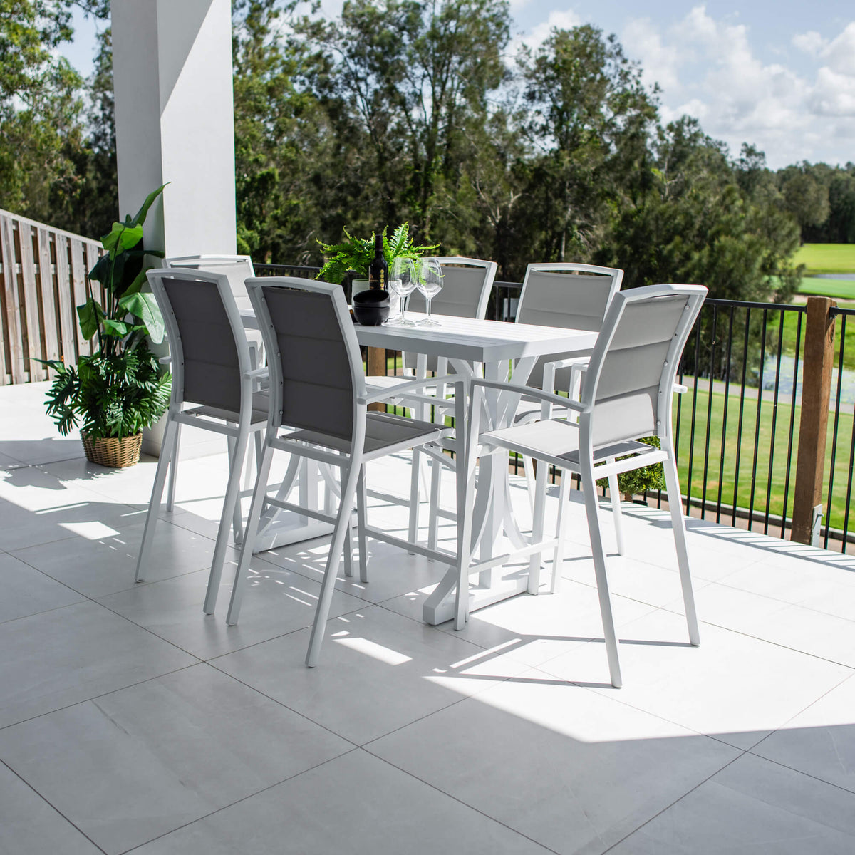 Shelby Bergen - 7pce (150x65) - Outdoor Bar Set