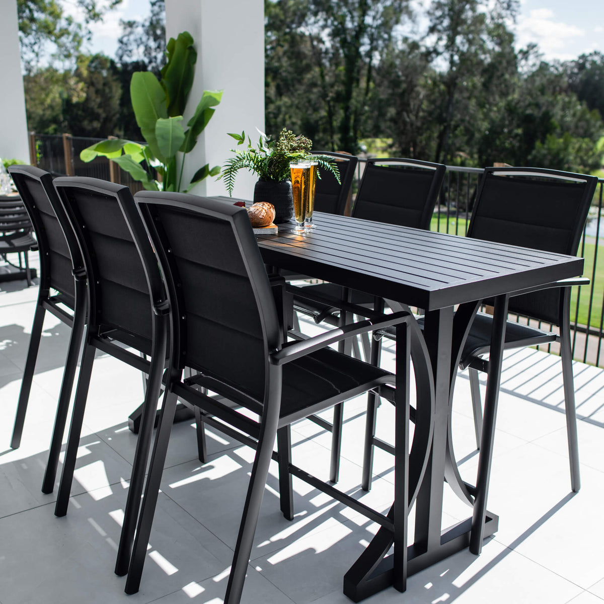 Shelby Bergen - 7pce (200x65) - Outdoor Bar Set