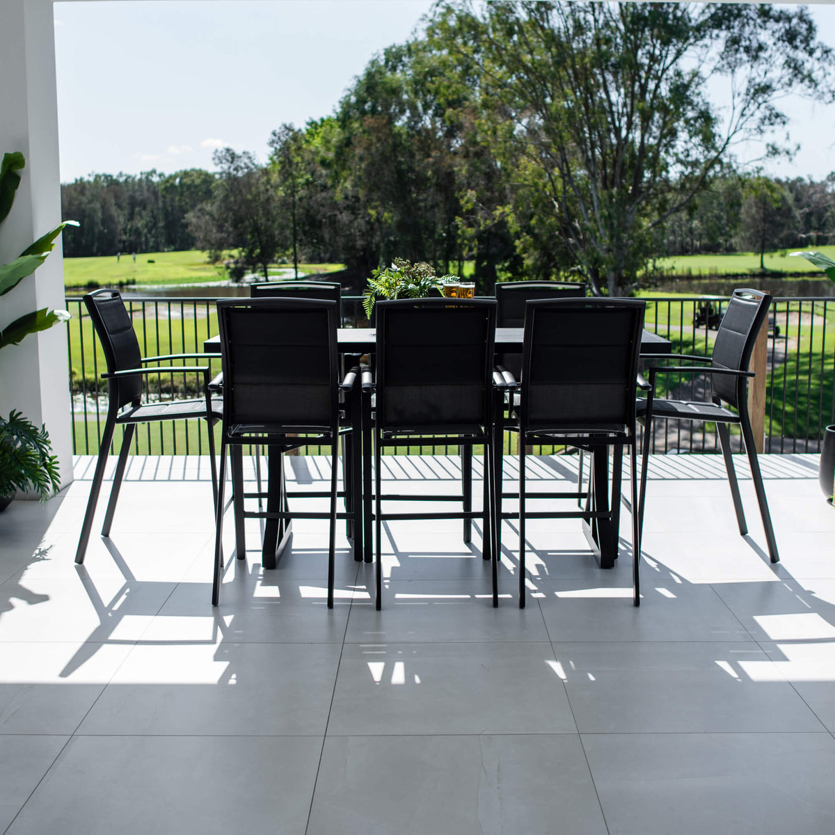Shelby Bergen - 9pce (200x65) - Outdoor Bar Set