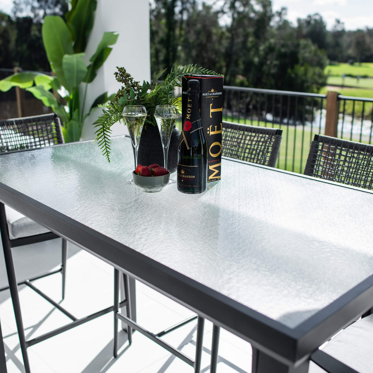 Vienna Rope Hudson - 5pce (150x80) - Outdoor Bar Set