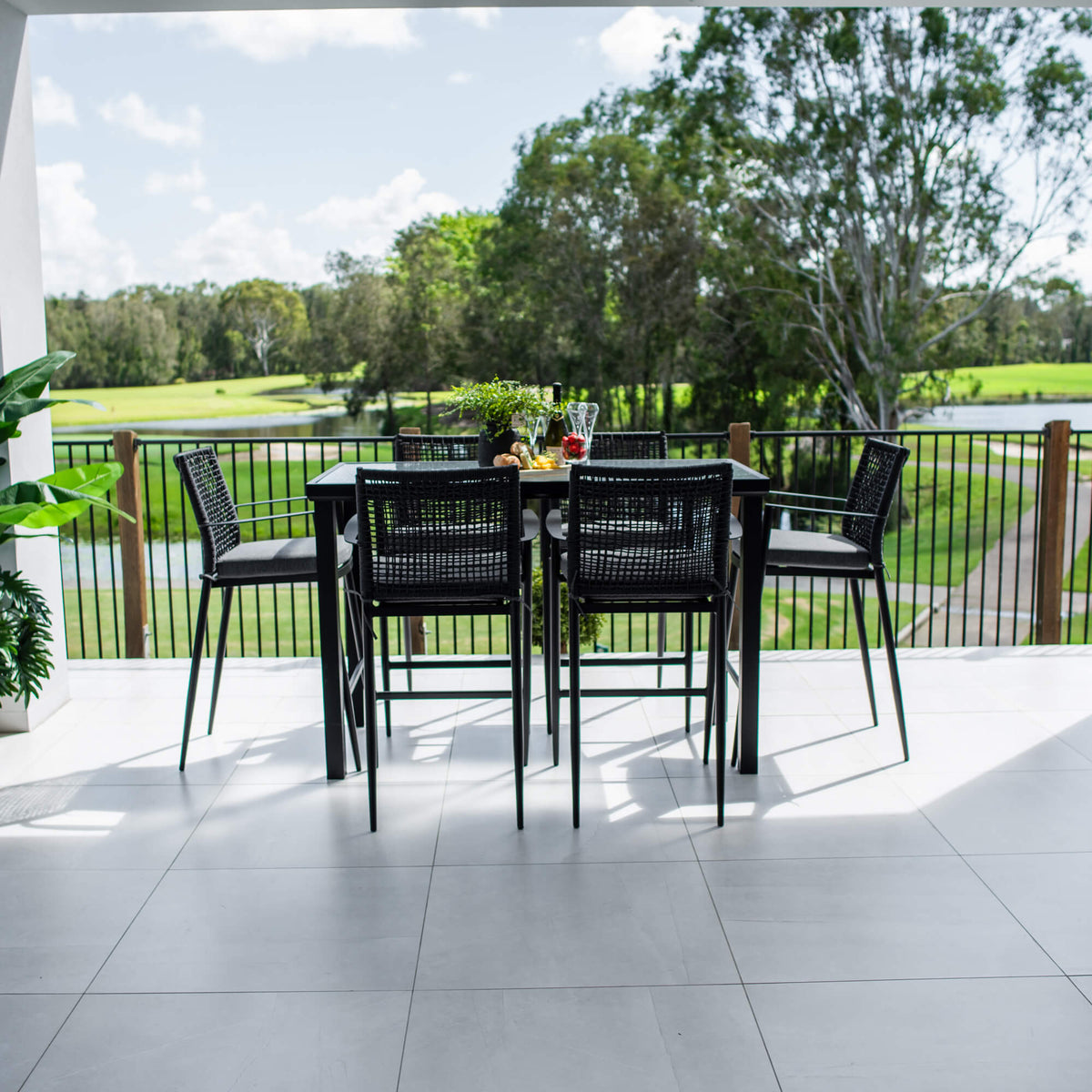 Vienna Rope Hudson - 7pce (150x80) - Outdoor Bar Set