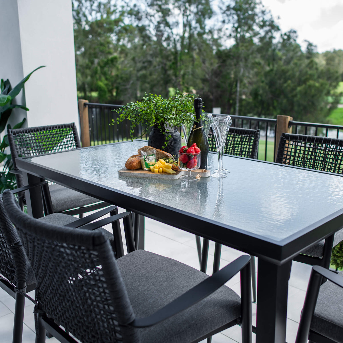 Vienna Rope Hudson - 7pce (150x80) - Outdoor Bar Set
