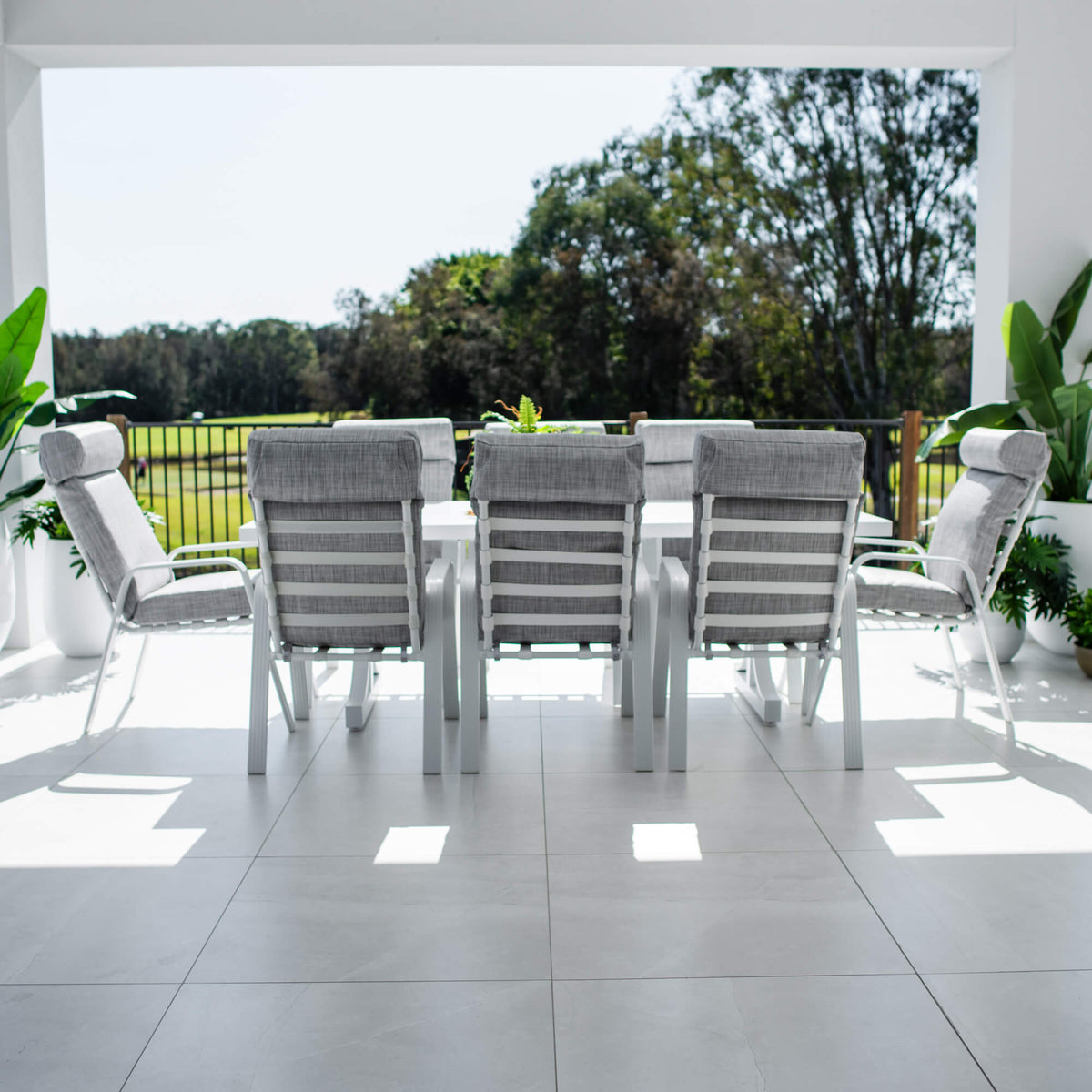 Andorra Bergen - 9pce (220x100) - Outdoor Dining Set