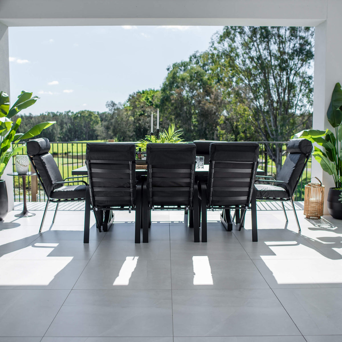 Andorra Bergen - 9pce (220x100) - Outdoor Dining Set