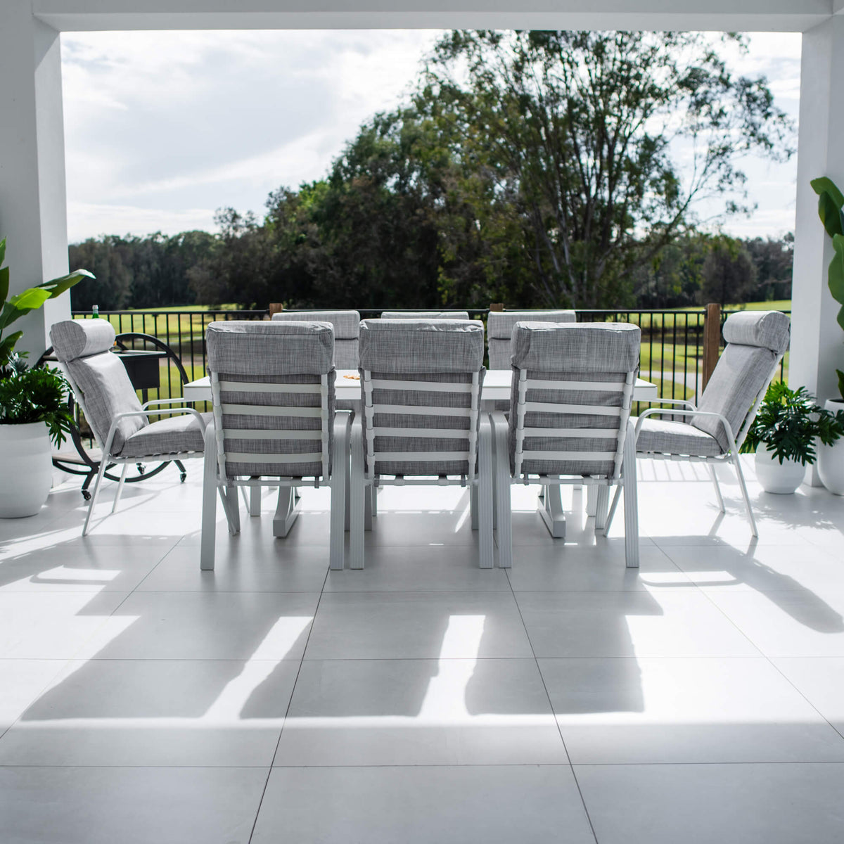 Andorra Malibu - 9pce (215x100) - Outdoor Dining Set
