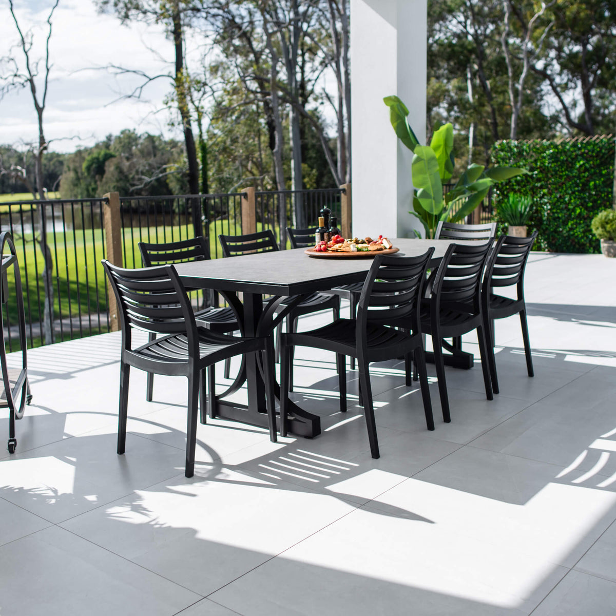 Apollo Chester Moon - 9pce (215x100) - Outdoor Dining Set
