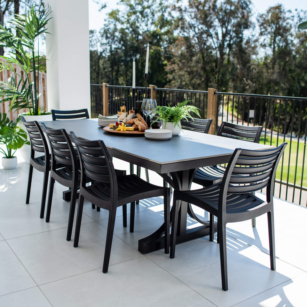 Apollo Malibu - 9pce (215x100) - Outdoor Dining Set