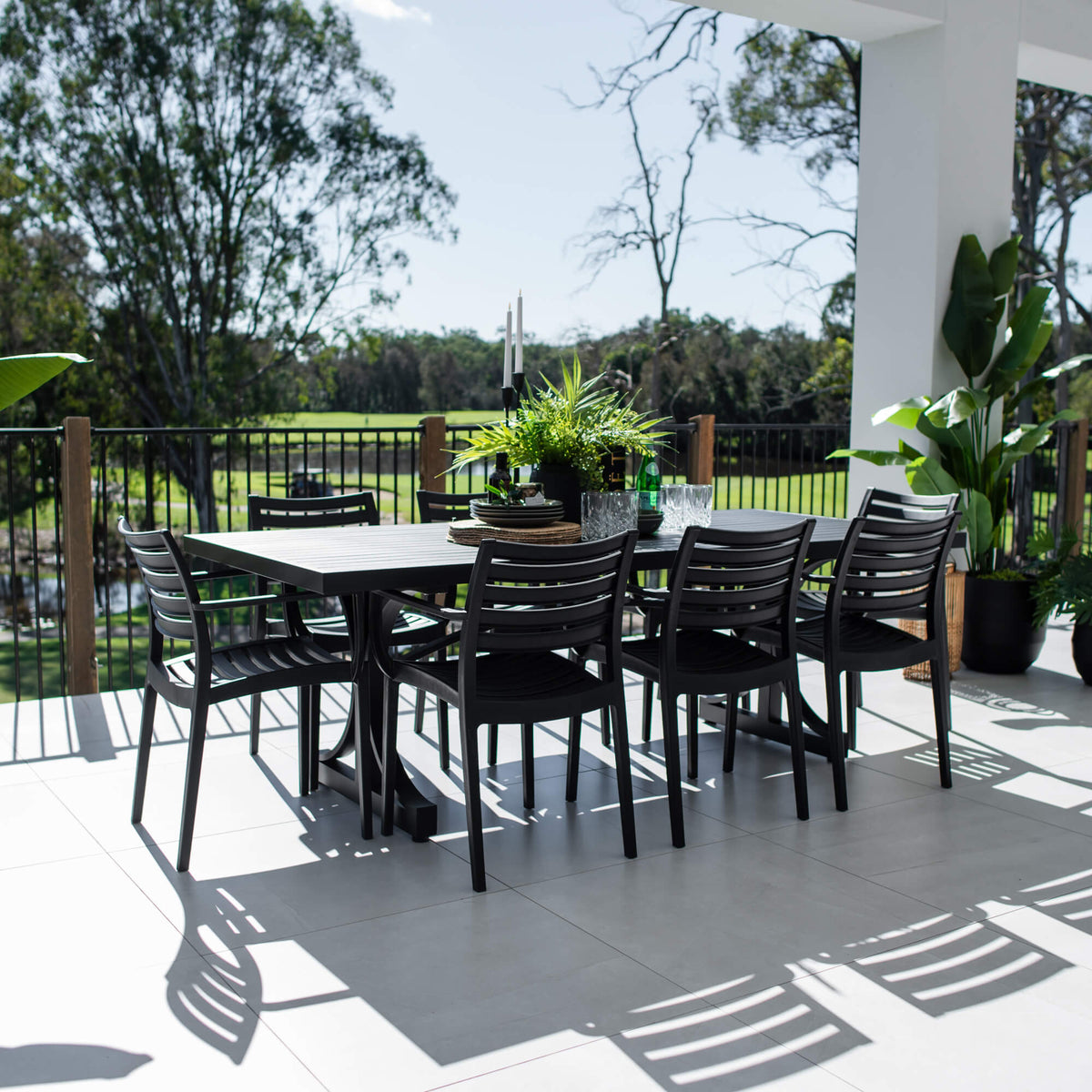 Apollo XL Bergen - 9pce (220x100) - Outdoor Dining Set