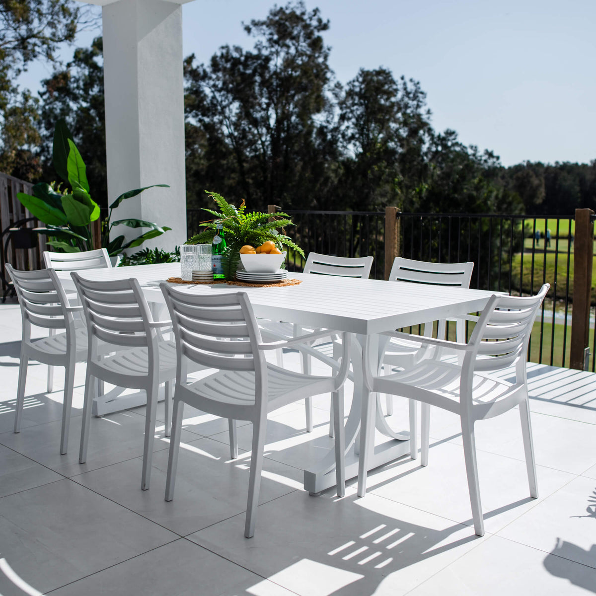Apollo XL Bergen - 9pce (220x100) - Outdoor Dining Set