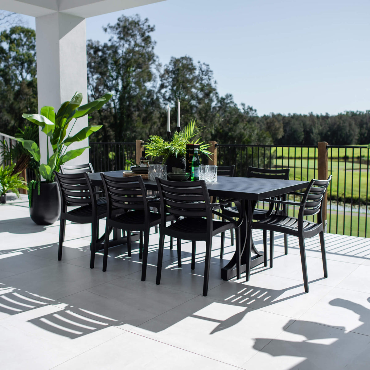 Apollo XL Bergen - 9pce (220x100) - Outdoor Dining Set