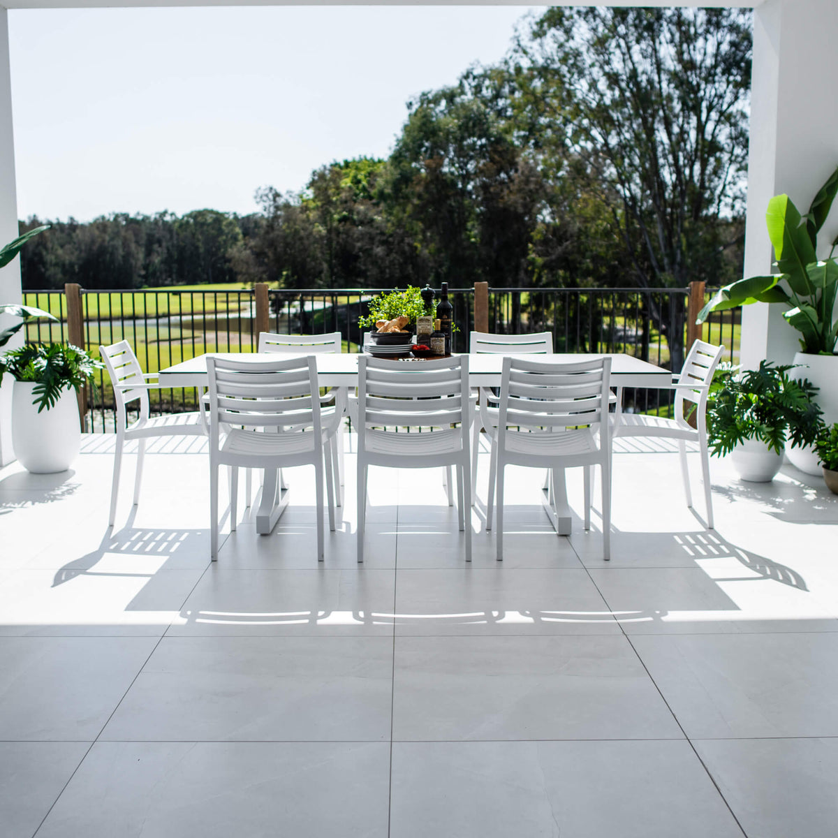 Apollo XL Chester Moon - 9pce (215x100) - Outdoor Dining Set
