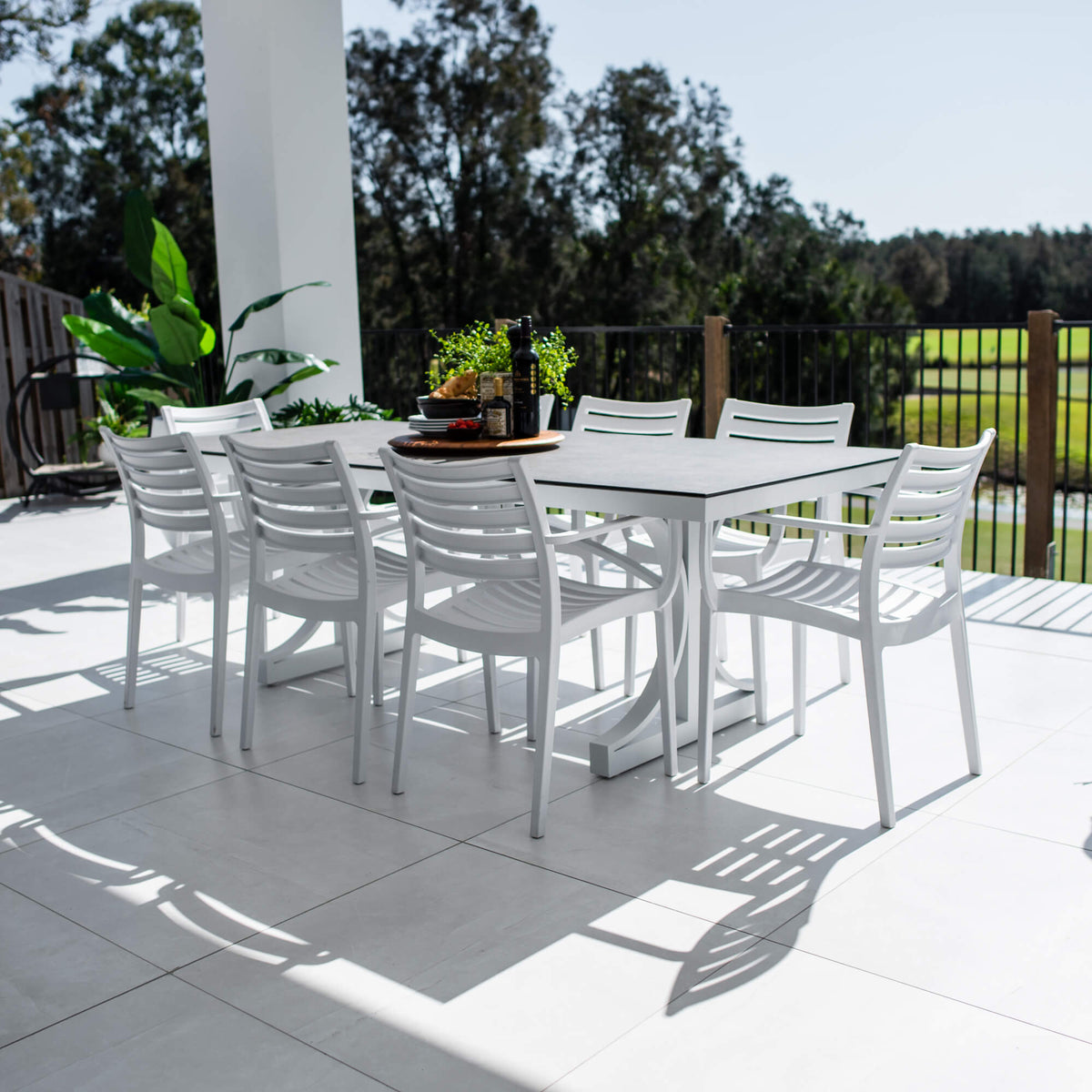 Apollo XL Chester Moon - 9pce (215x100) - Outdoor Dining Set