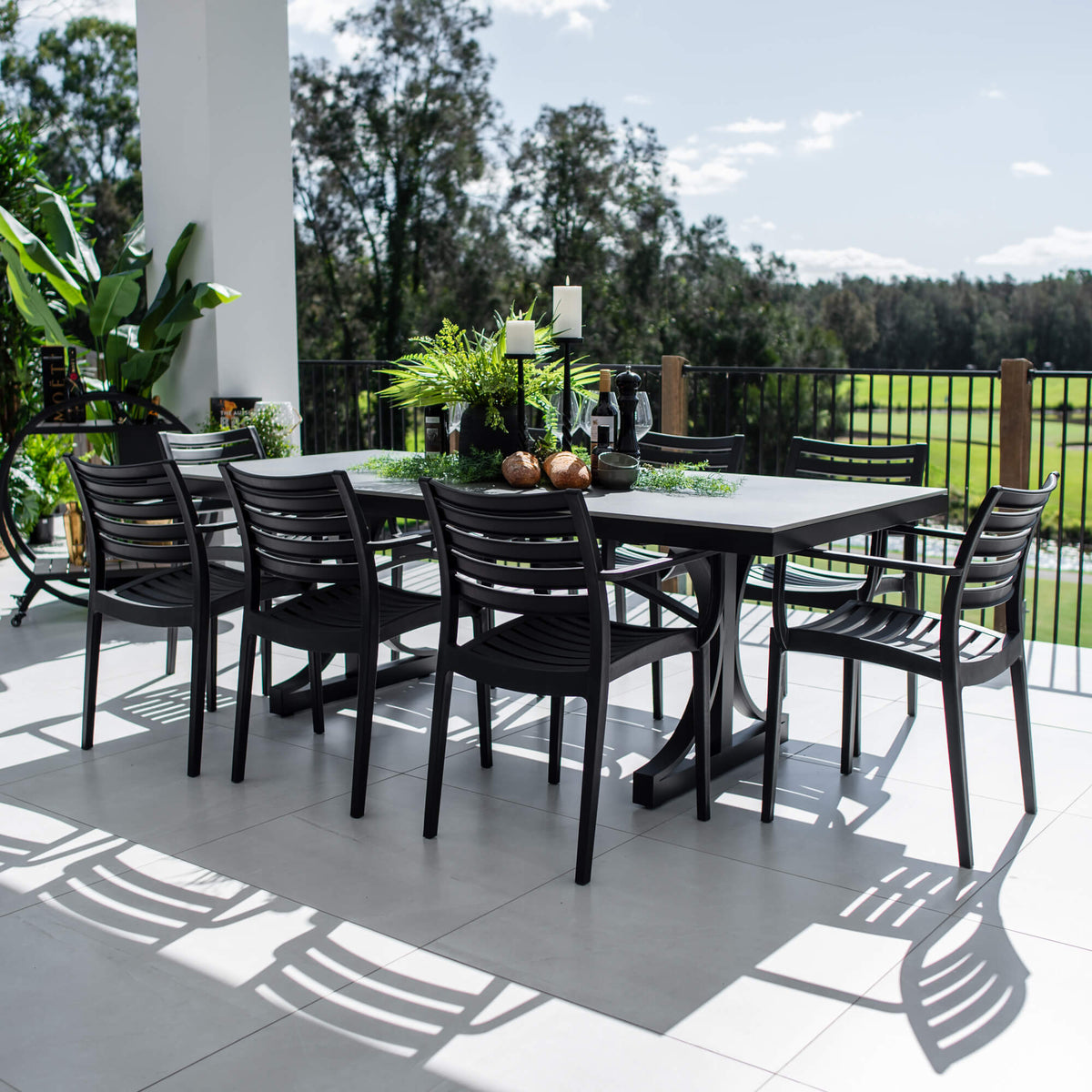 Apollo XL Malibu - 9pce (215x100) - Outdoor Dining Set