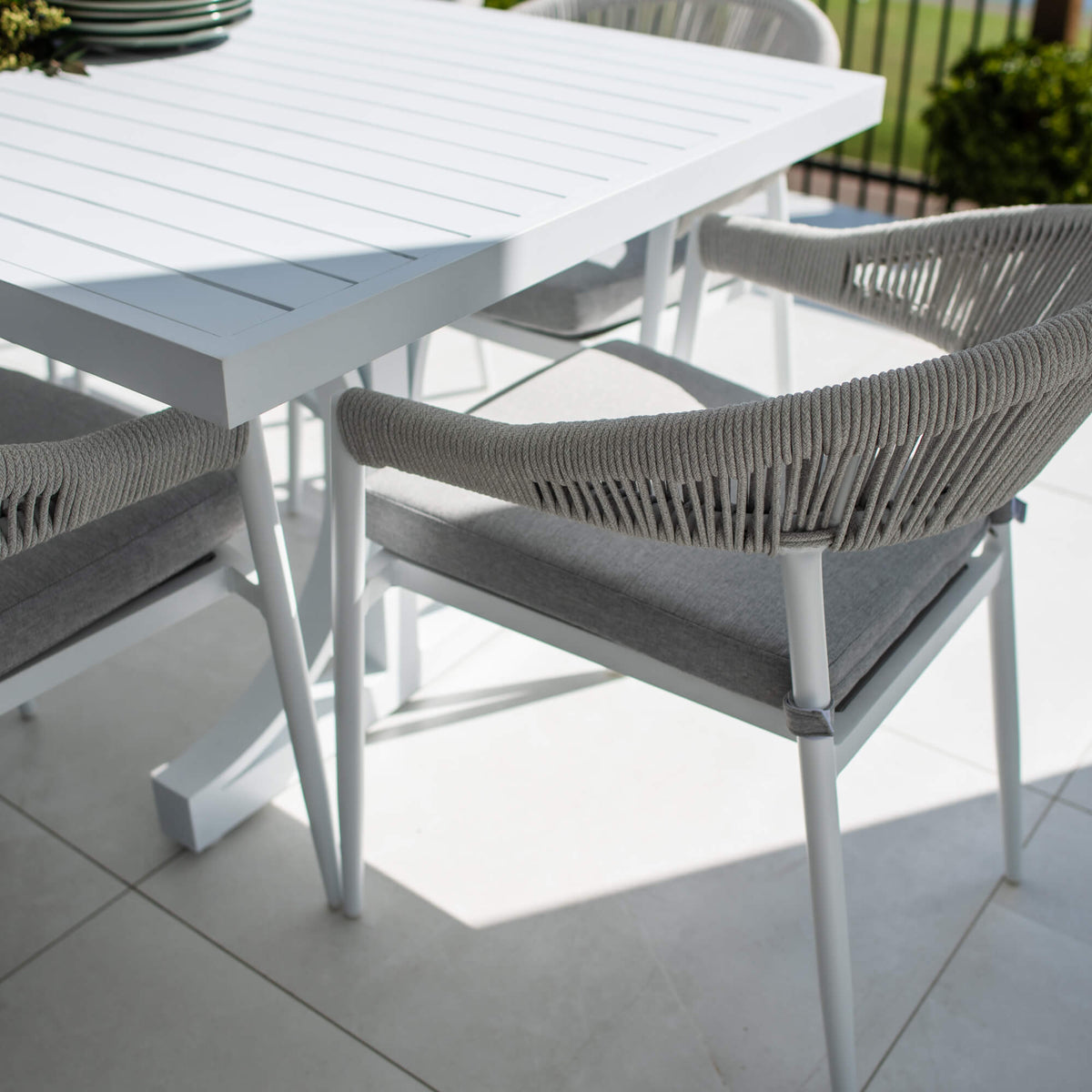Kiara Rope Bergen - 9pce (220x100) - Outdoor Dining Set