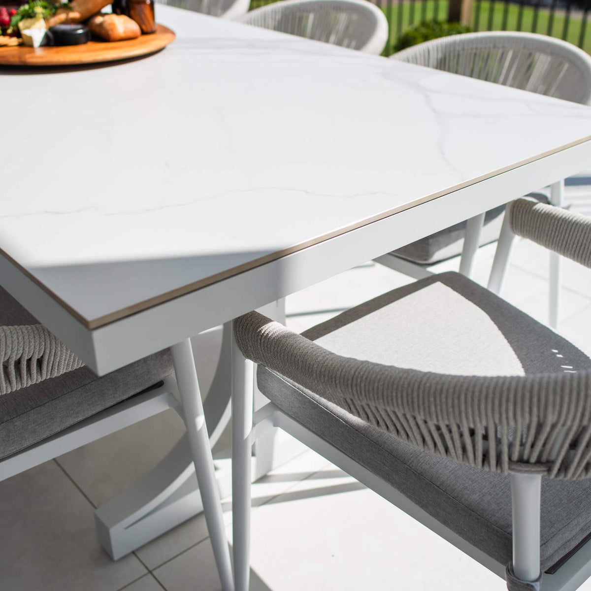 Kiara Rope Malibu - 9pce (215x100) - Outdoor Dining Set