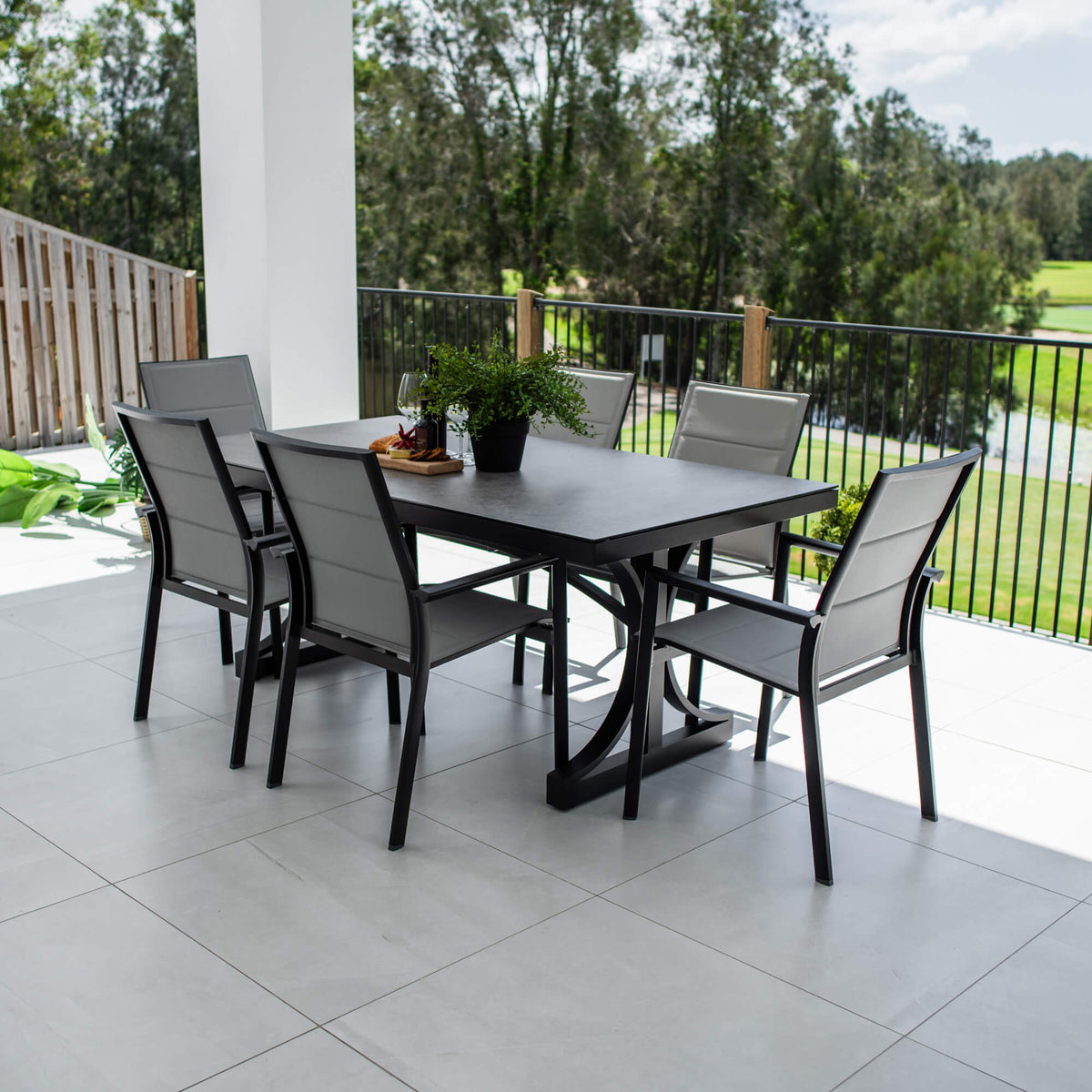 Margot Chester Moon - 7pce (180x100) - Outdoor Dining Set