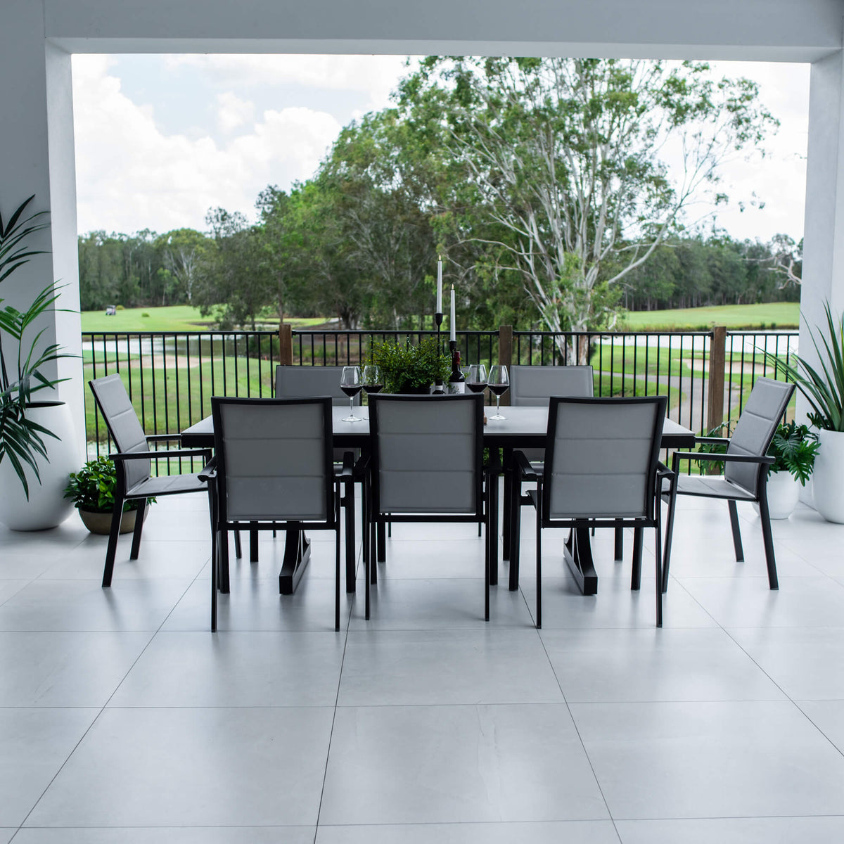 Margot Malibu - 9pce (215x100) - Outdoor Dining Set