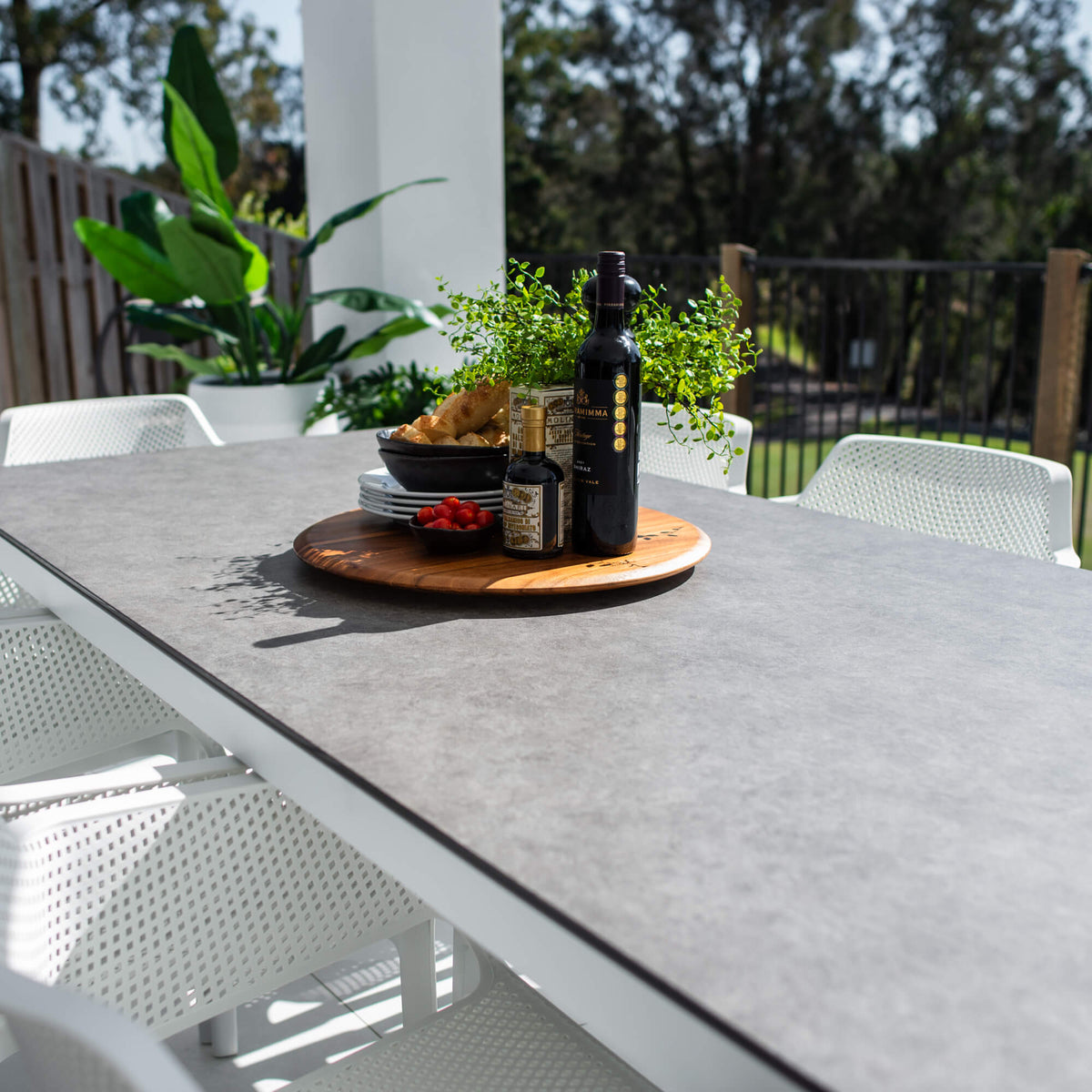 Nero Chester Moon - 9pce (215x100) - Outdoor Dining Set