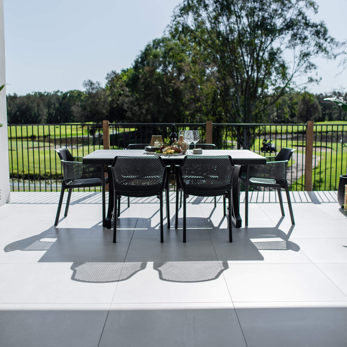 Nero Malibu - 7pce (180x100) - Outdoor Dining Set