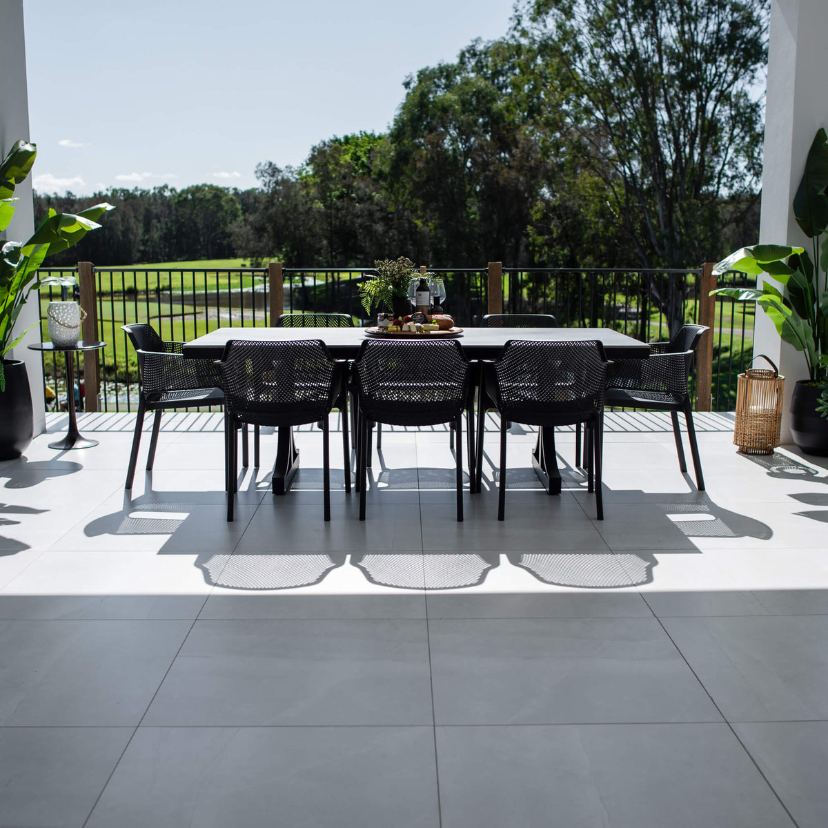 Nero Malibu - 9pce (215x100) - Outdoor Dining Set