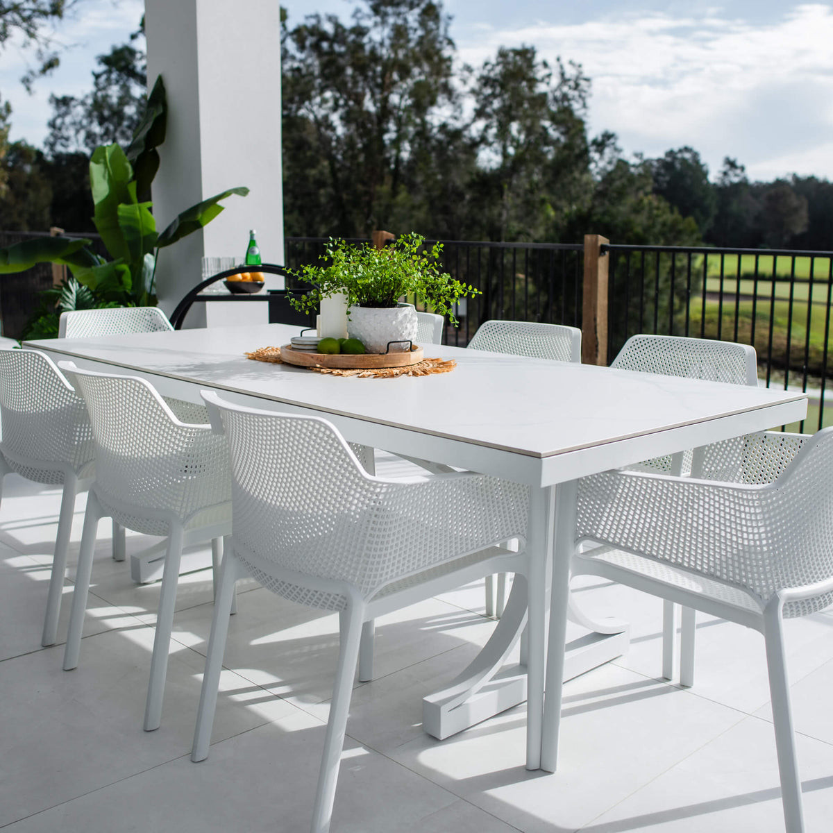 Nero Malibu - 9pce (215x100) - Outdoor Dining Set