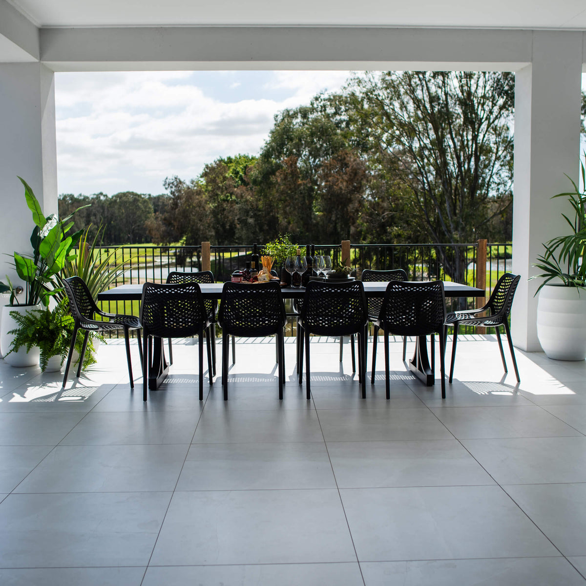Roma Bergen - 11pce (280x100) - Outdoor Dining Set