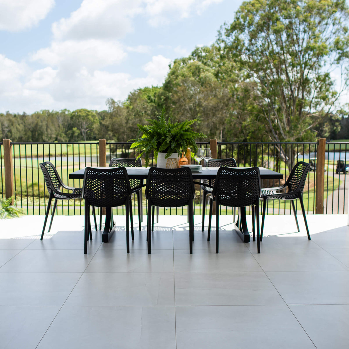 Roma Chester Moon - 9pce (215x100) - Outdoor Dining Set